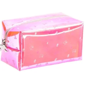 Skinnydip London x Barbie Logo Hot Pink Iridescent Cosmetic Bag-Limited Edition