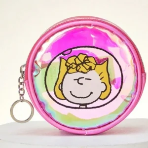 NWT Peanuts Sally Irridecent Pink Coin Purse By Miniso BNWT