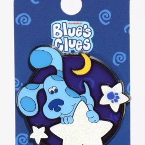 Blues Clues Blue moon and stars round  enamel pin