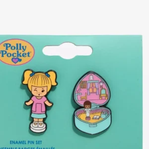 Polly Pocket doll and compact Enamel Pin Set