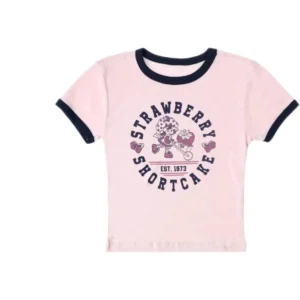 Strawberry Shortcake  Black einger babydoll tee