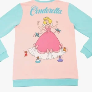 Cakeworthy Disney Cinderella  Pink Dress Crewneck Sweatshirt