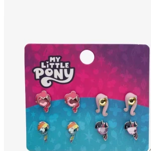 My Little Pony Rhinestone 4 Pair Stud Earring Set