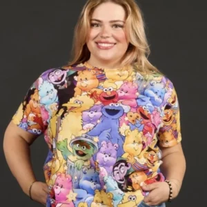 care Bears X Sesame Street  All over print  short sleeve tee