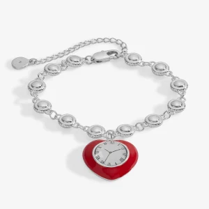 Alex And Ani The Wizard of Oz Tin-Man Heart clock Silver Bracelet